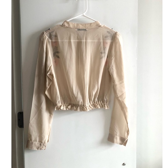 ASOS Glamorous Two Piece Set in Sheer Blush with Floral Embroidery. - Picture 8 of 12